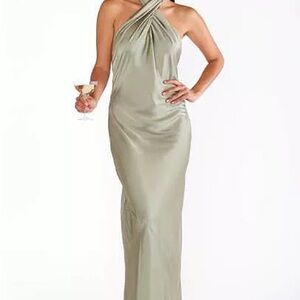 Show Me Your MuMu Sage Green Backless Dress